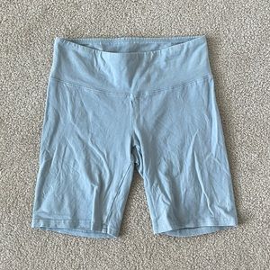 Aritzia TNA Light Blue Cotton Biker Shorts